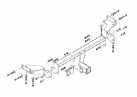 Фаркоп KI 32B для KIA Sportage IV 2015-2018, Автос, нагрузка 2000/100 кг. БЕЗ подрезки бампера от магазина ФаркопРос